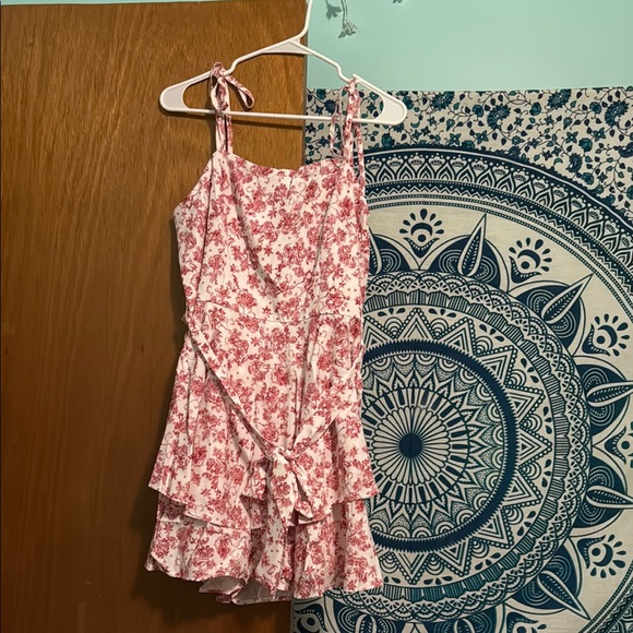 Floral Pink Romper - Picture 1 of 3
